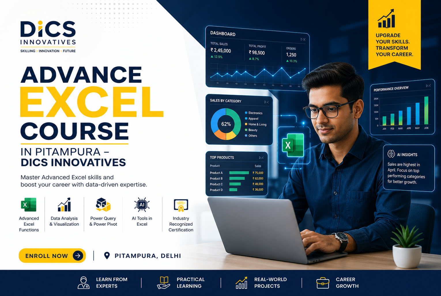 Best advance excel institute in Pitampura