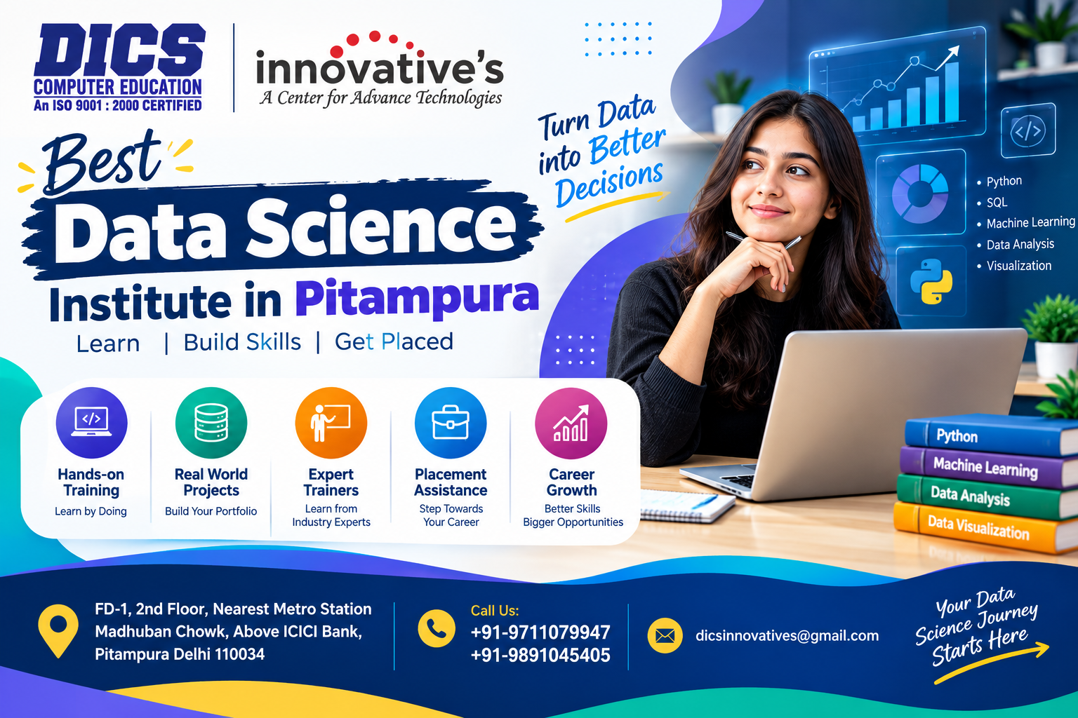 Best Data Science Institute in Pitampura offering practical Data Science training