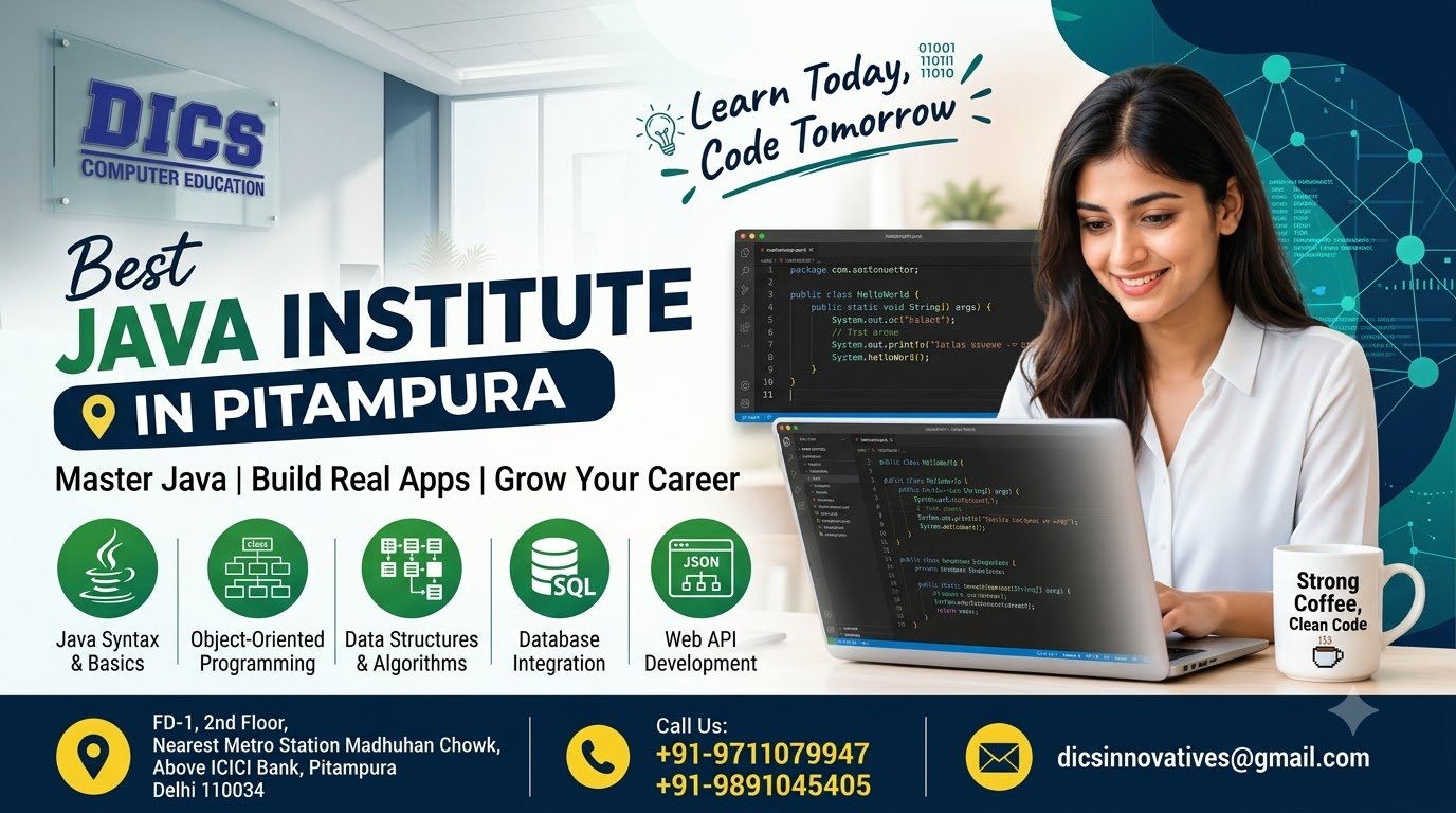 Best Java Institute in Pitampura offering practical Java programming training
