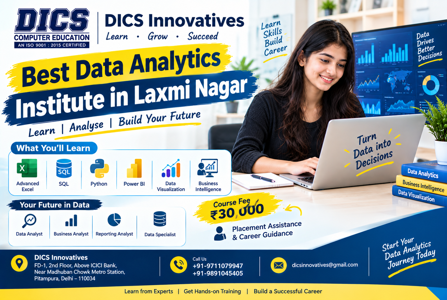 Best Data Analytics Institute in Laxmi Nagar for Career Skills
