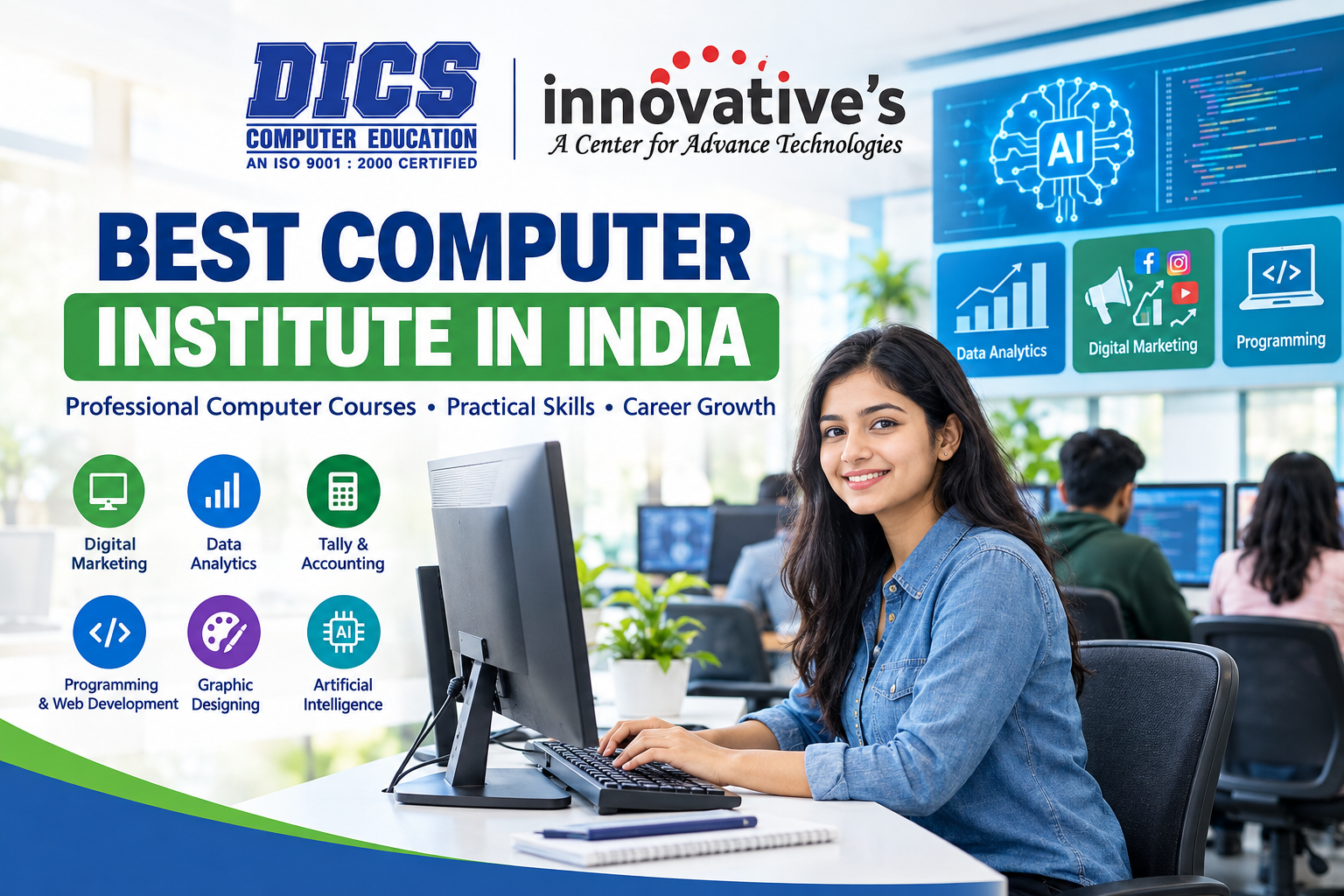 Explore the best computer institute in India, DICS Innovatives, and discover practical computer courses to build digital skills